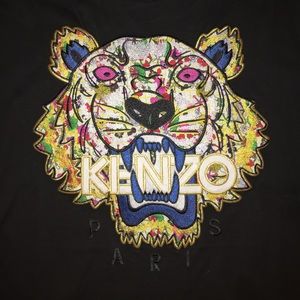 KENZO Men's Fashion Embroidered T Shirt PARIS